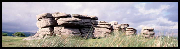 Tors in Dartmoor, England